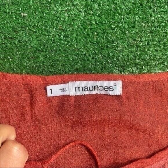 Maurices Burnt Orange Plus Size Long Sleeve Top - Picture 8 of 12